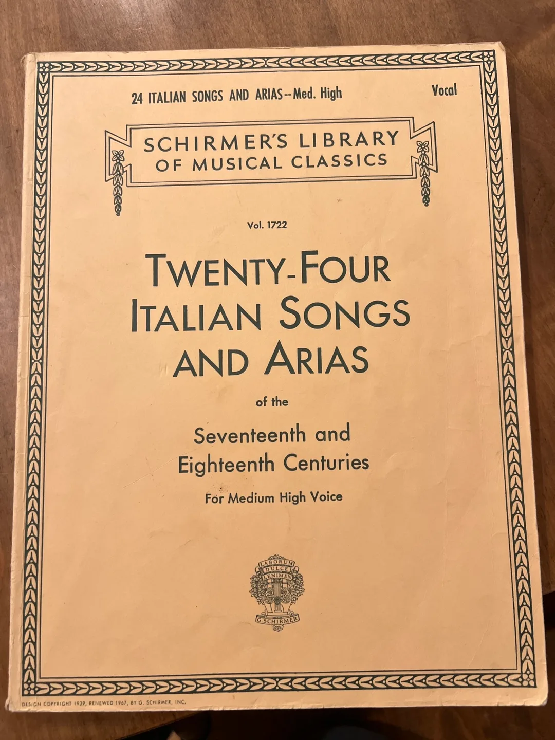 Schirmer's Library of Musical Classics - Vocal Scores image indicator(5)