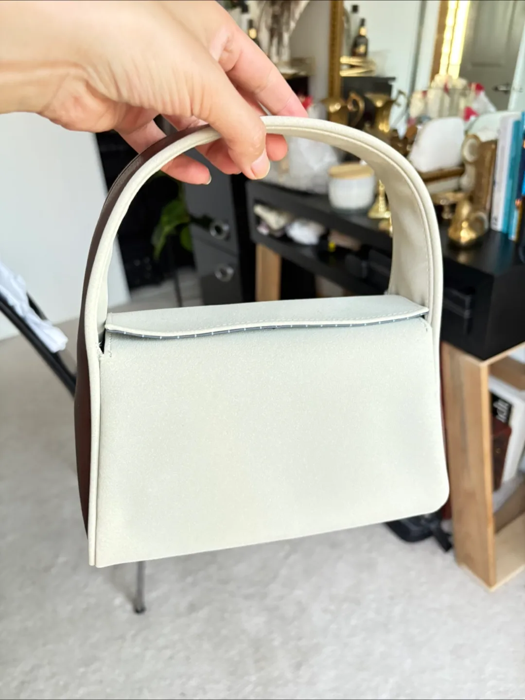 Cream & Brown Handbag thumbnail