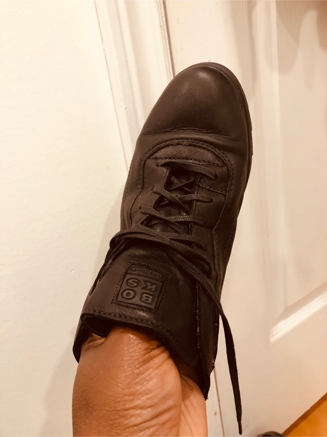 Black Leather Shoes size 7 thumbnail