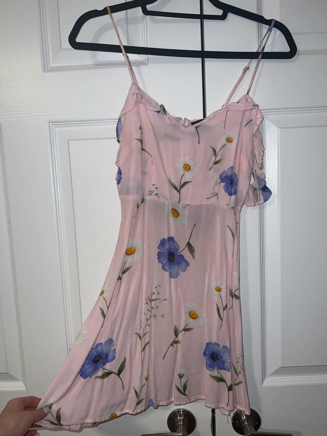Forever 21 Pink Floral Dress - Size S thumbnail