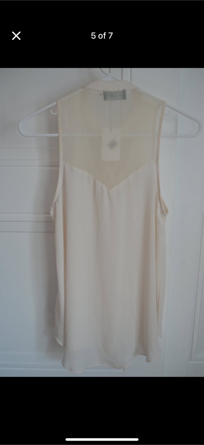 ASTR Cream Sleeveless Blouse - Size XS - photo 5