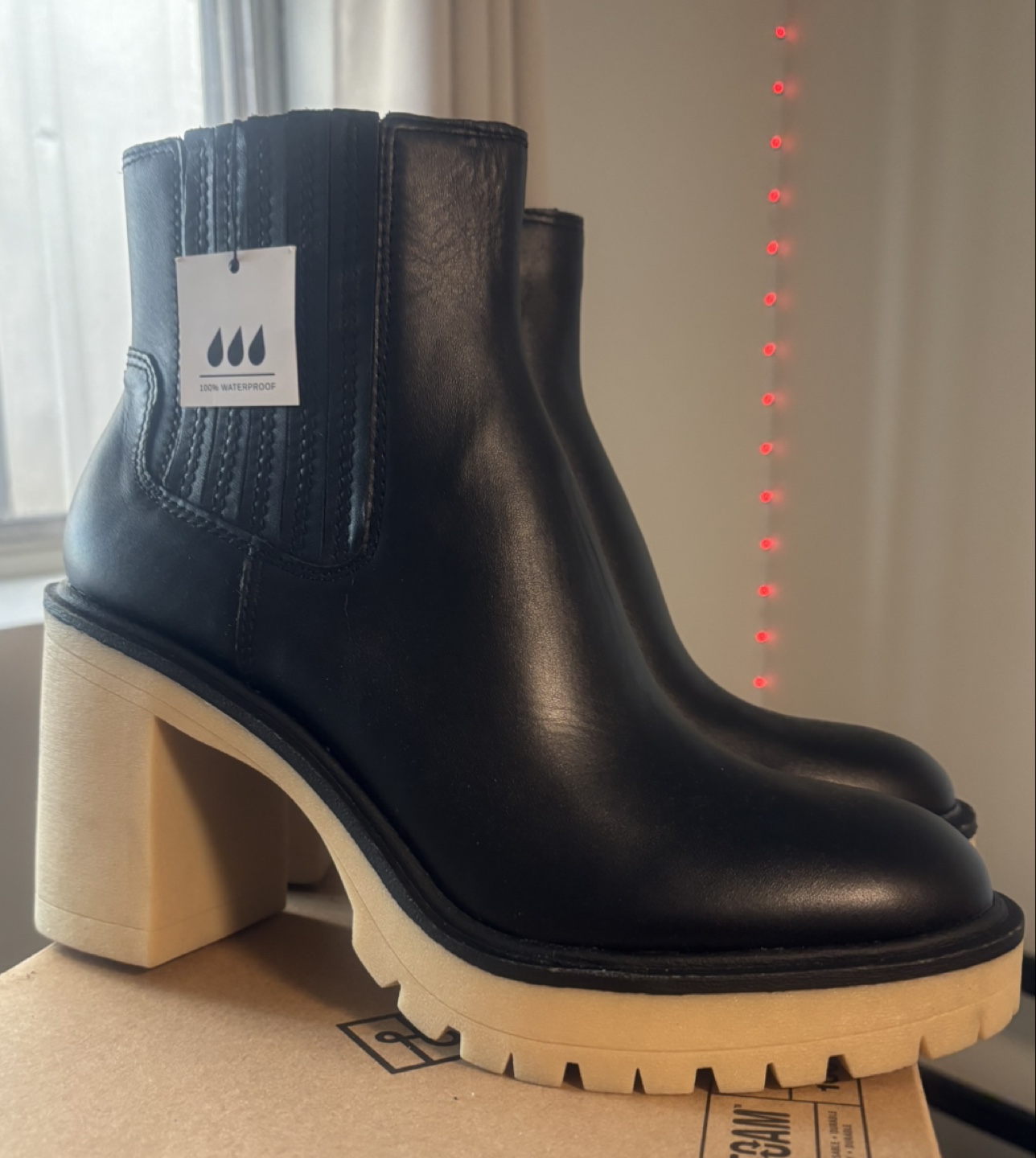 Dolce Vita Black Waterproof Heeled Boots - photo 2