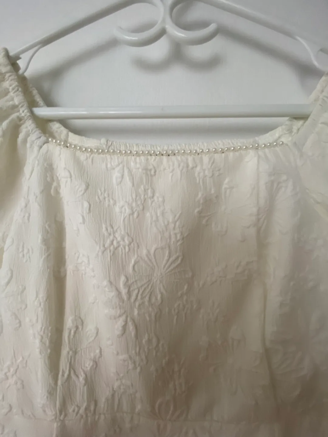 White Floral Pattern Dress image indicator(2)