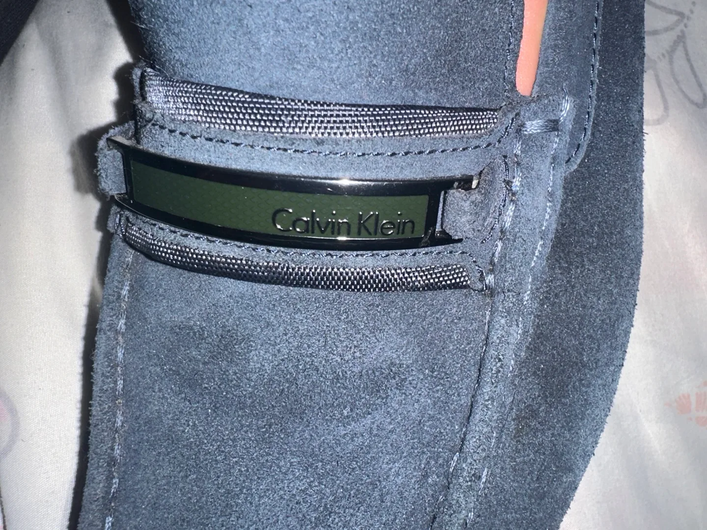 🥕Calvin Klein Blue Suede Loafers - Size 10.5 image indicator(4)