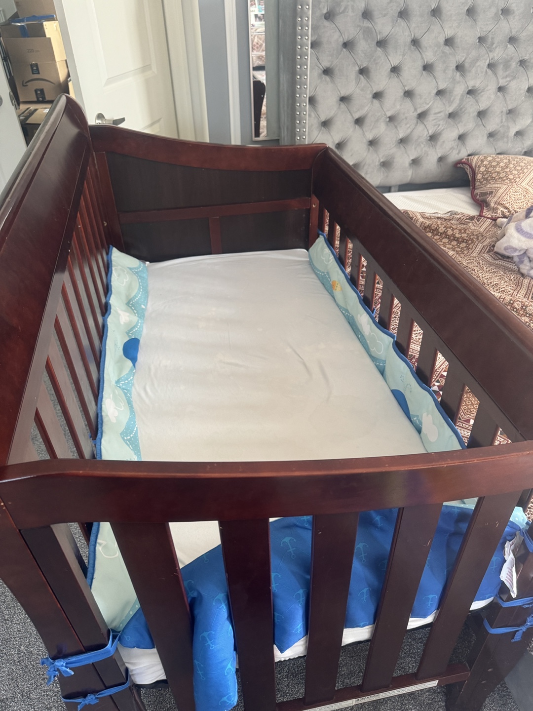 Brown Wood Baby Crib - photo 2