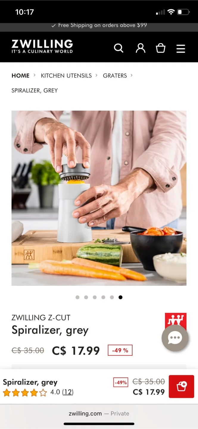 🥕Zwilling Z-Cut Veggie Spiralizer image indicator(4)