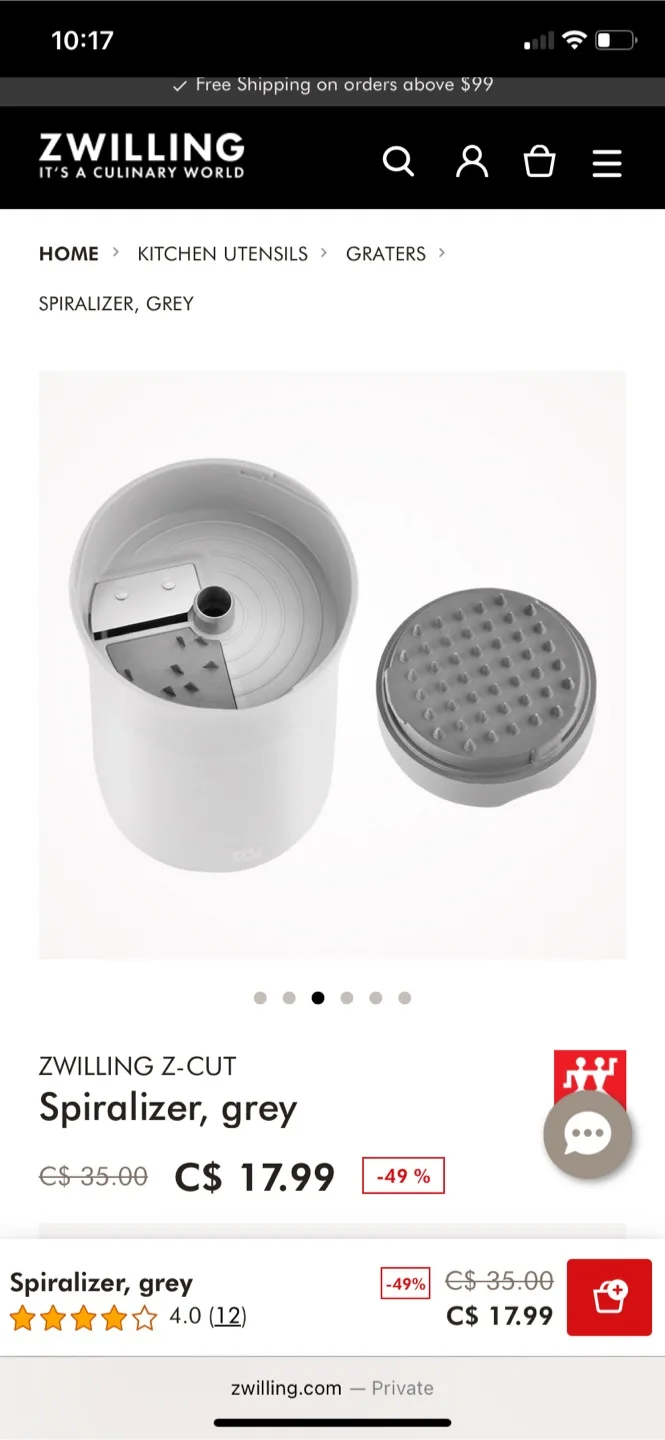 🥕Zwilling Z-Cut Veggie Spiralizer image indicator(3)