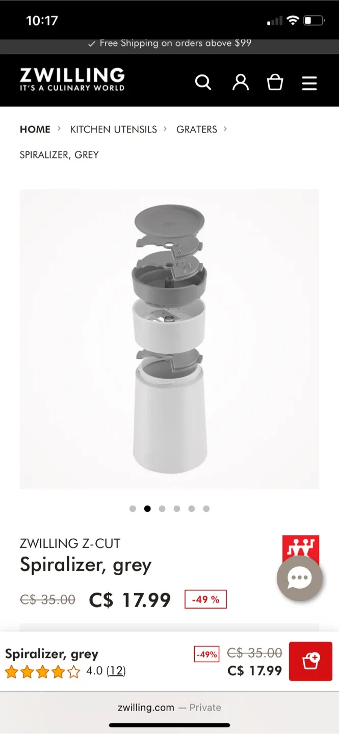 🥕Zwilling Z-Cut Veggie Spiralizer image indicator(2)