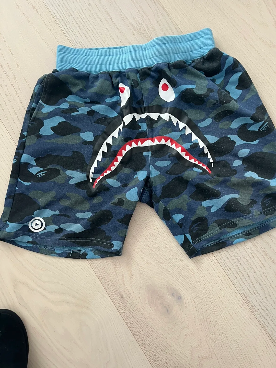 BAPE Blue Camo Shark Shorts thumbnail