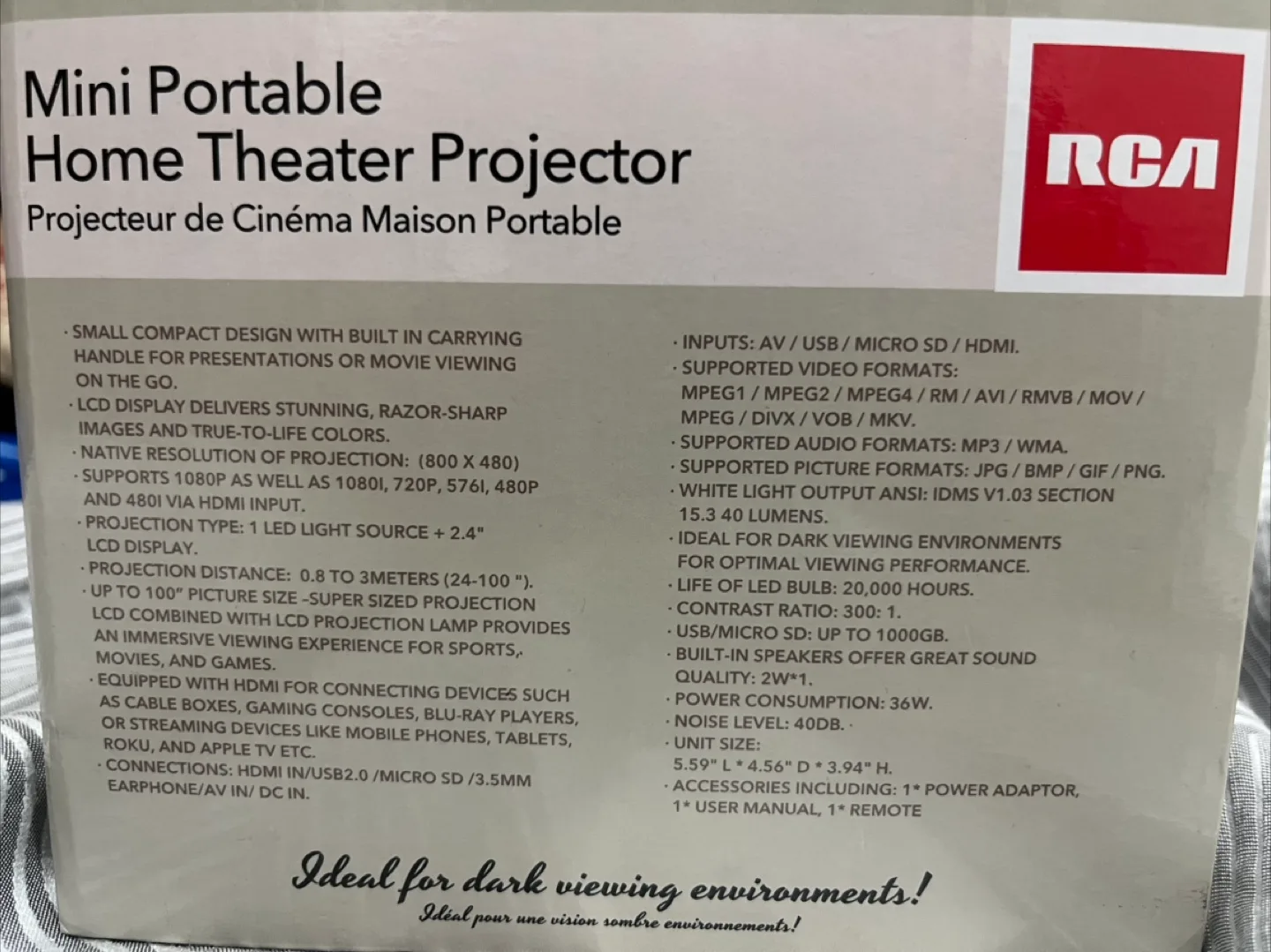 Mini Portable Theatre Projector image indicator(4)