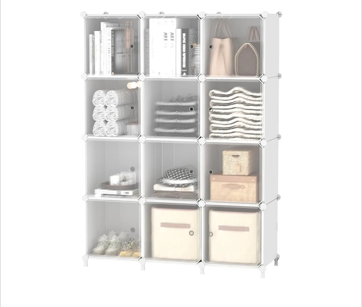 Modular Cube Storage Organizer - White thumbnail