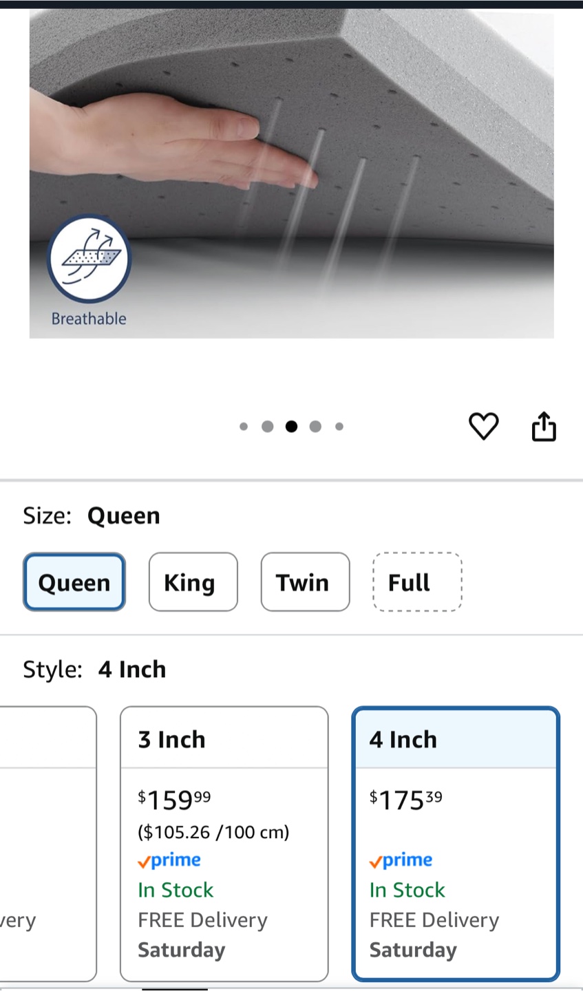 BedStory Queen 4-Inch Mattress Topper - photo 2