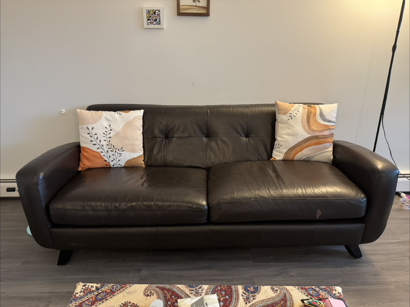 Brown Leather Sofa