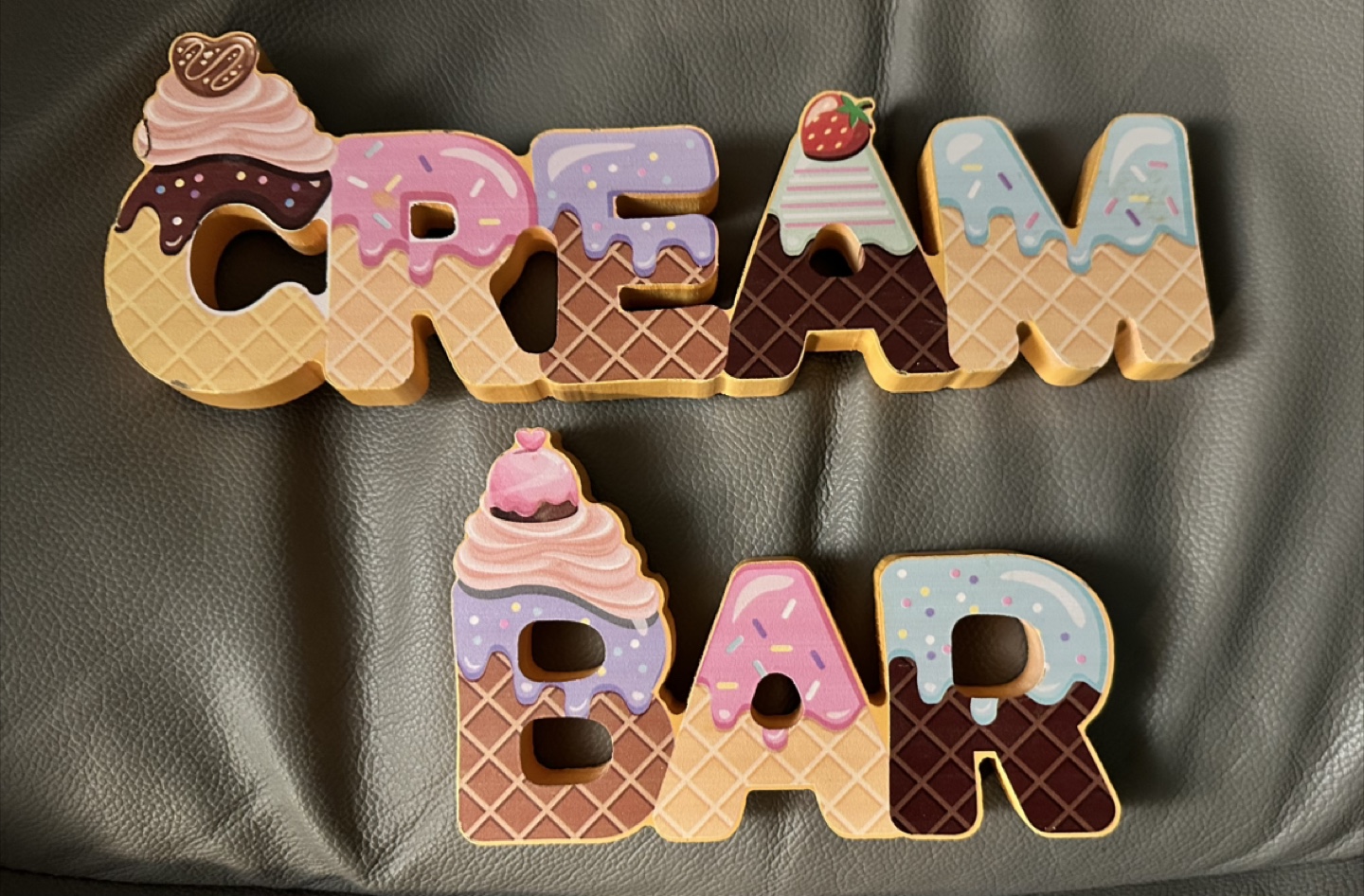Cream Bar Wooden Sign