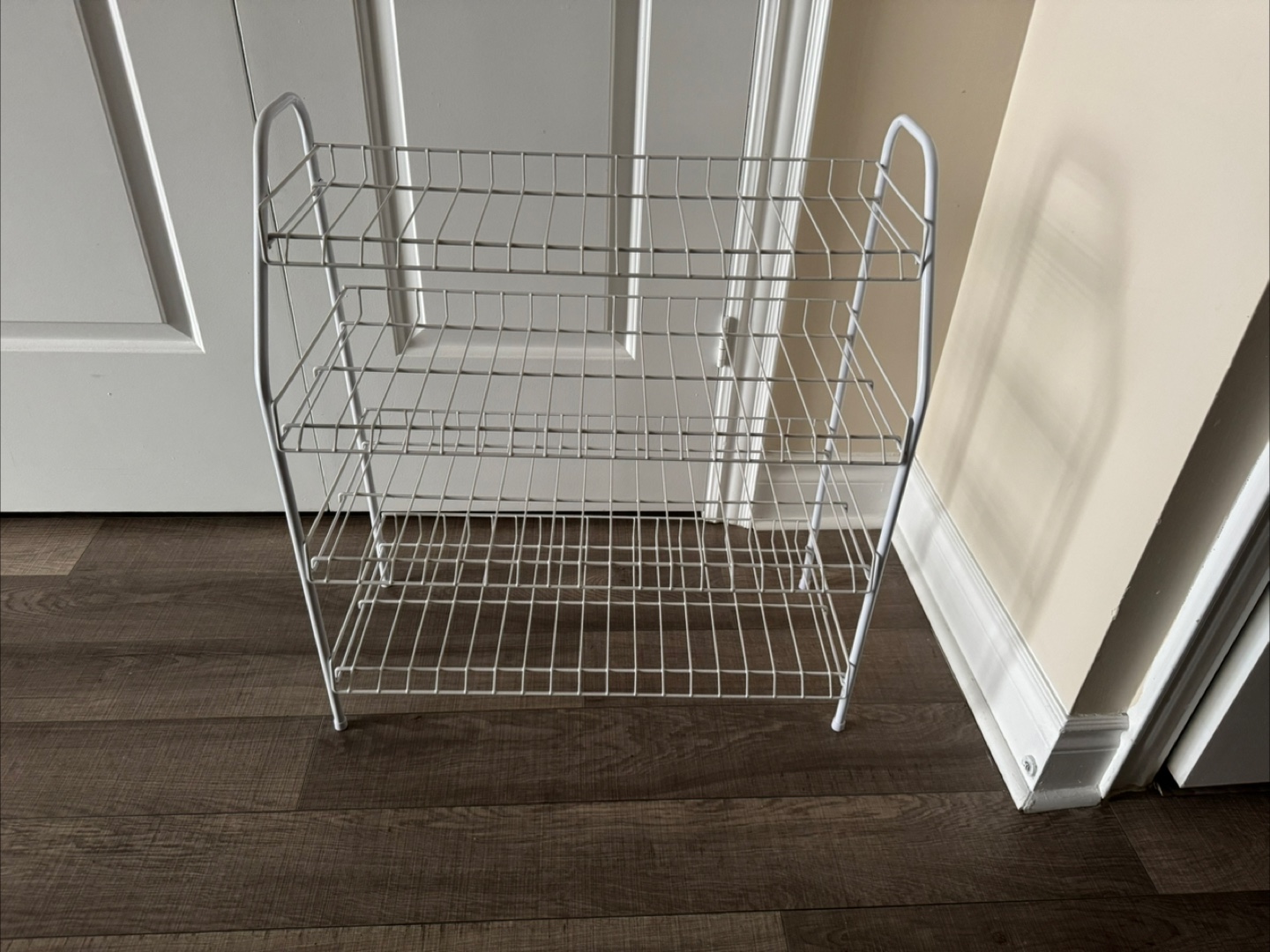 Mainstays 4-Tier White Metal Shoe Rack