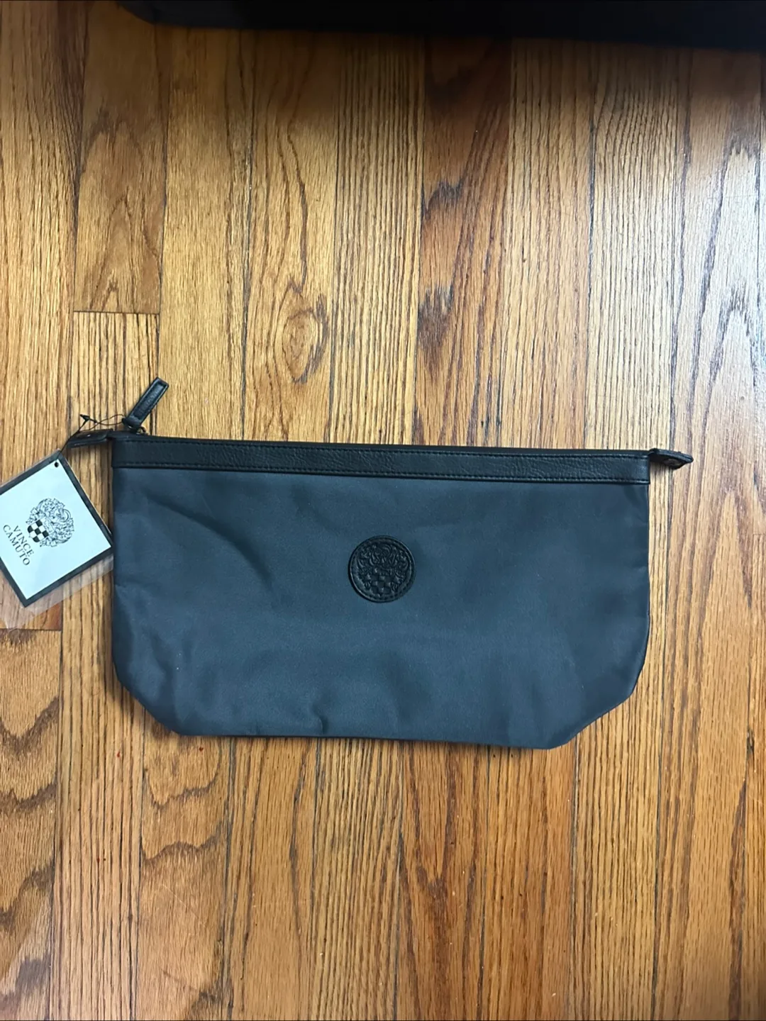 Vince Camuto Black Zippered Travel Pouch image indicator(2)