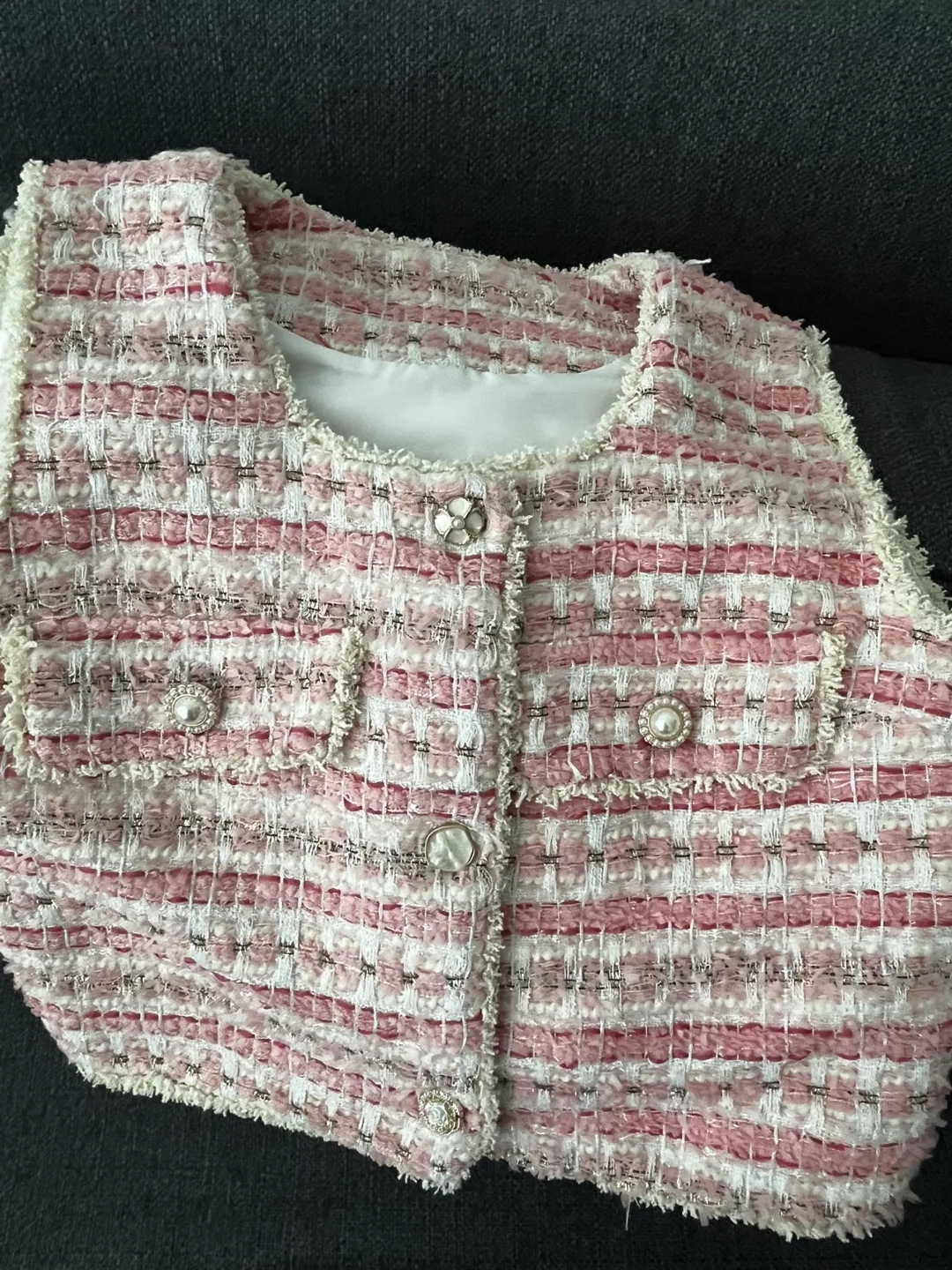 Pink Tweed Vest thumbnail