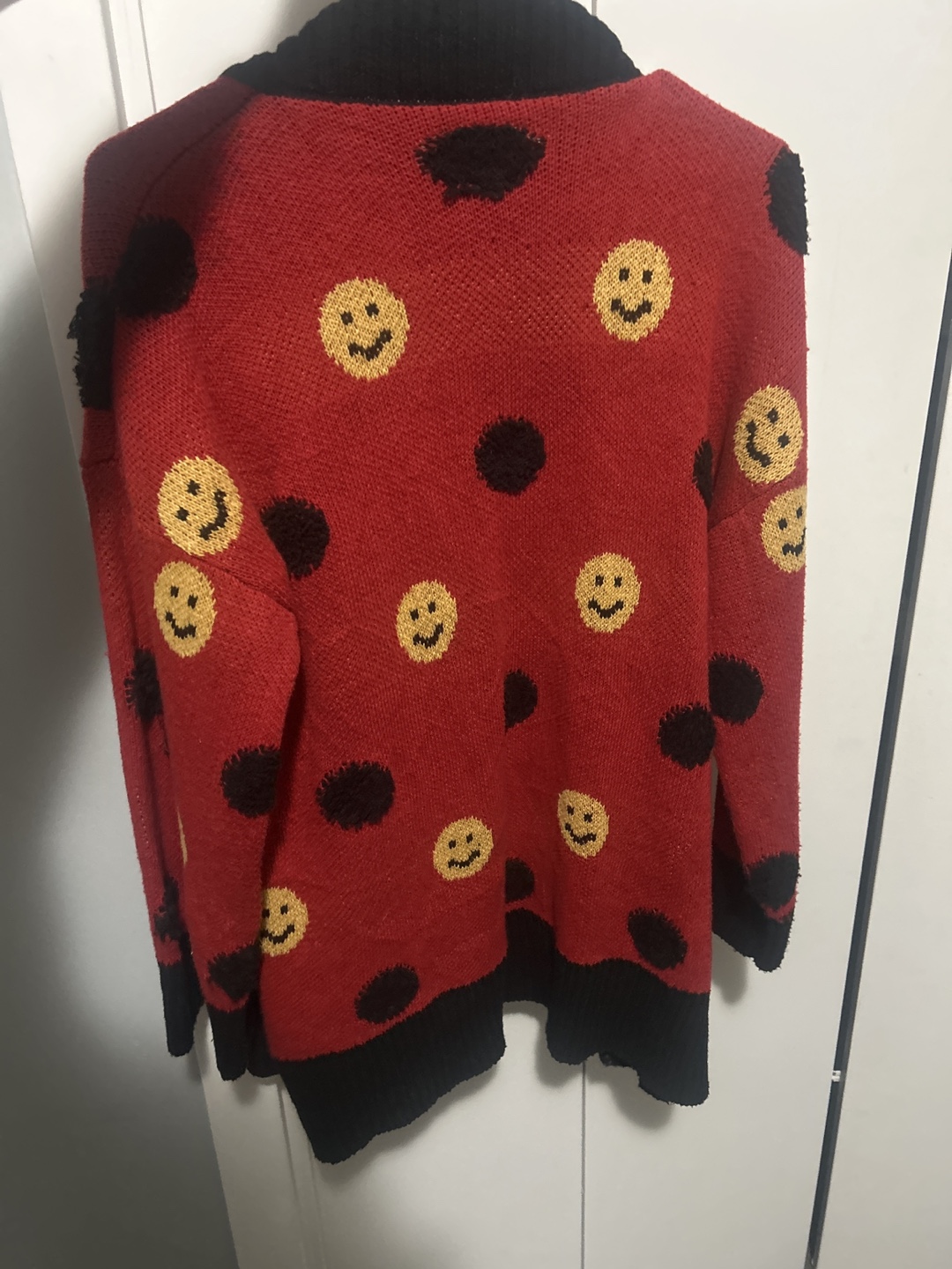 Red Smiley Face Cardigan - photo 2