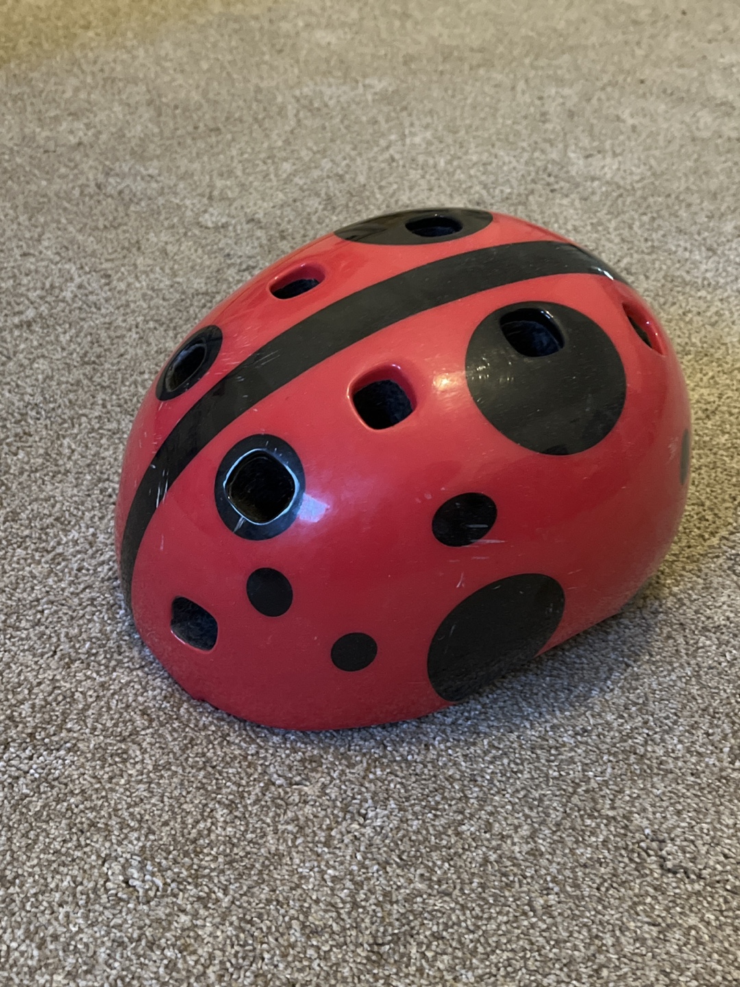 Ladybug Kids Helmet - Red & Black