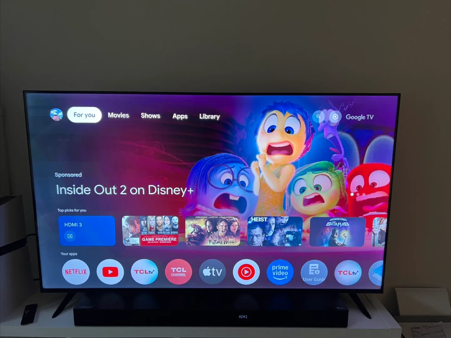 TCL 55" QLED 4K Smart Google TV image indicator(2)