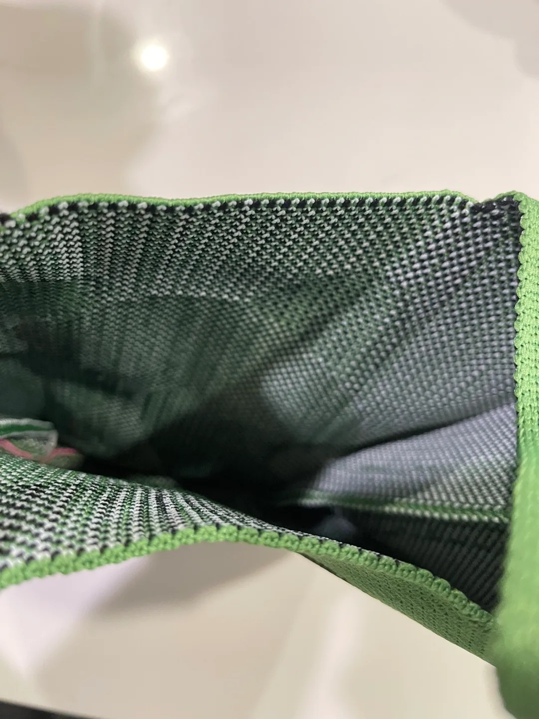 Panda Knitted Tote Bag - Green image indicator(3)