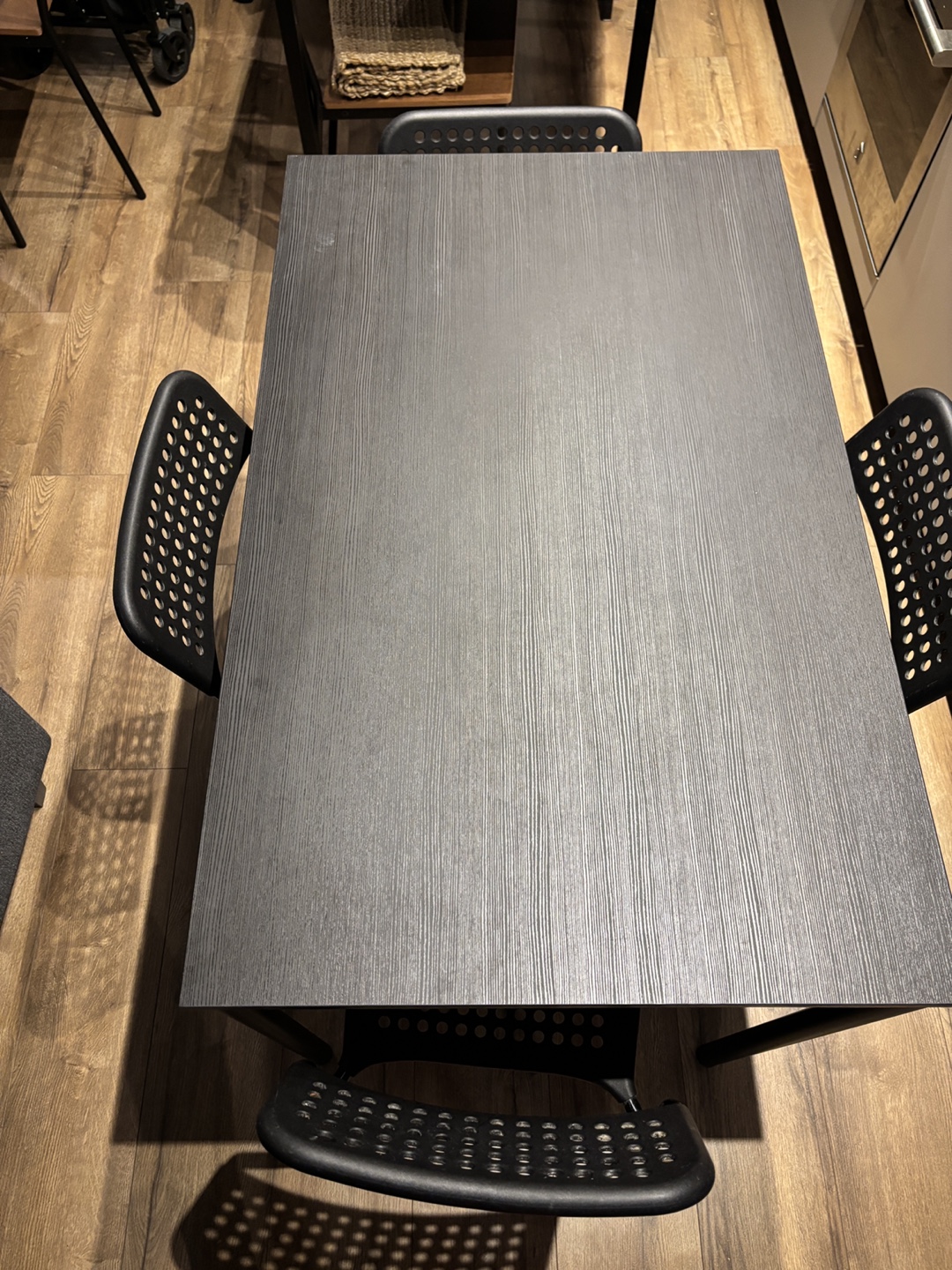 Black Dining Table with 4 Chairs - photo 3