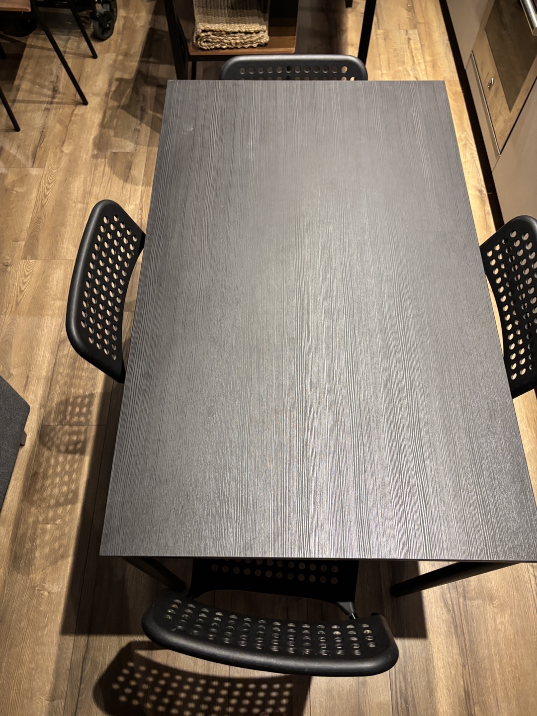 Black Dining Table with 4 Chairs - photo 2