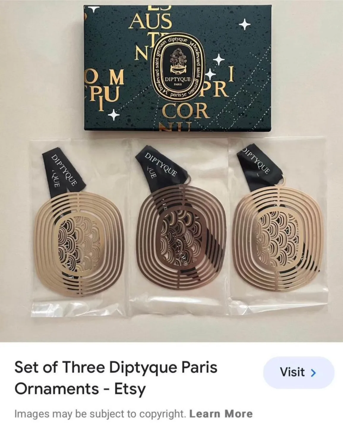 Diptyque Paris Ornaments Set of Three thumbnail