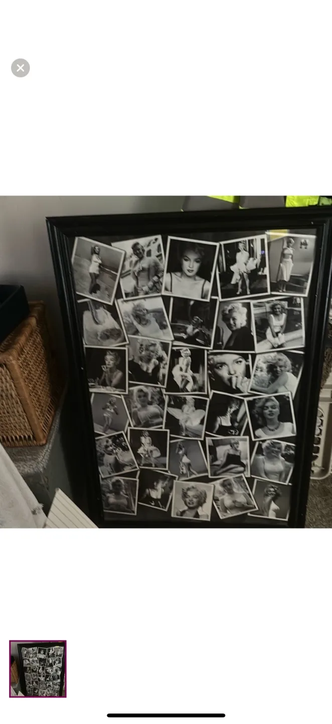 Marilyn Monroe Photo Collage in Black Frame thumbnail