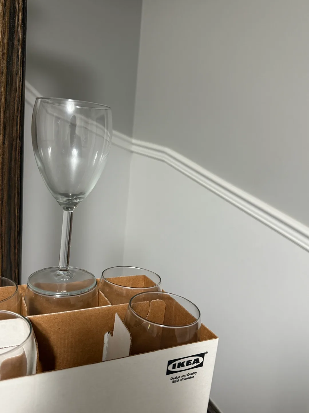 [NEW in Box] IKEA SVALKA Wine Glasses (6) Clear Glass image indicator(2)