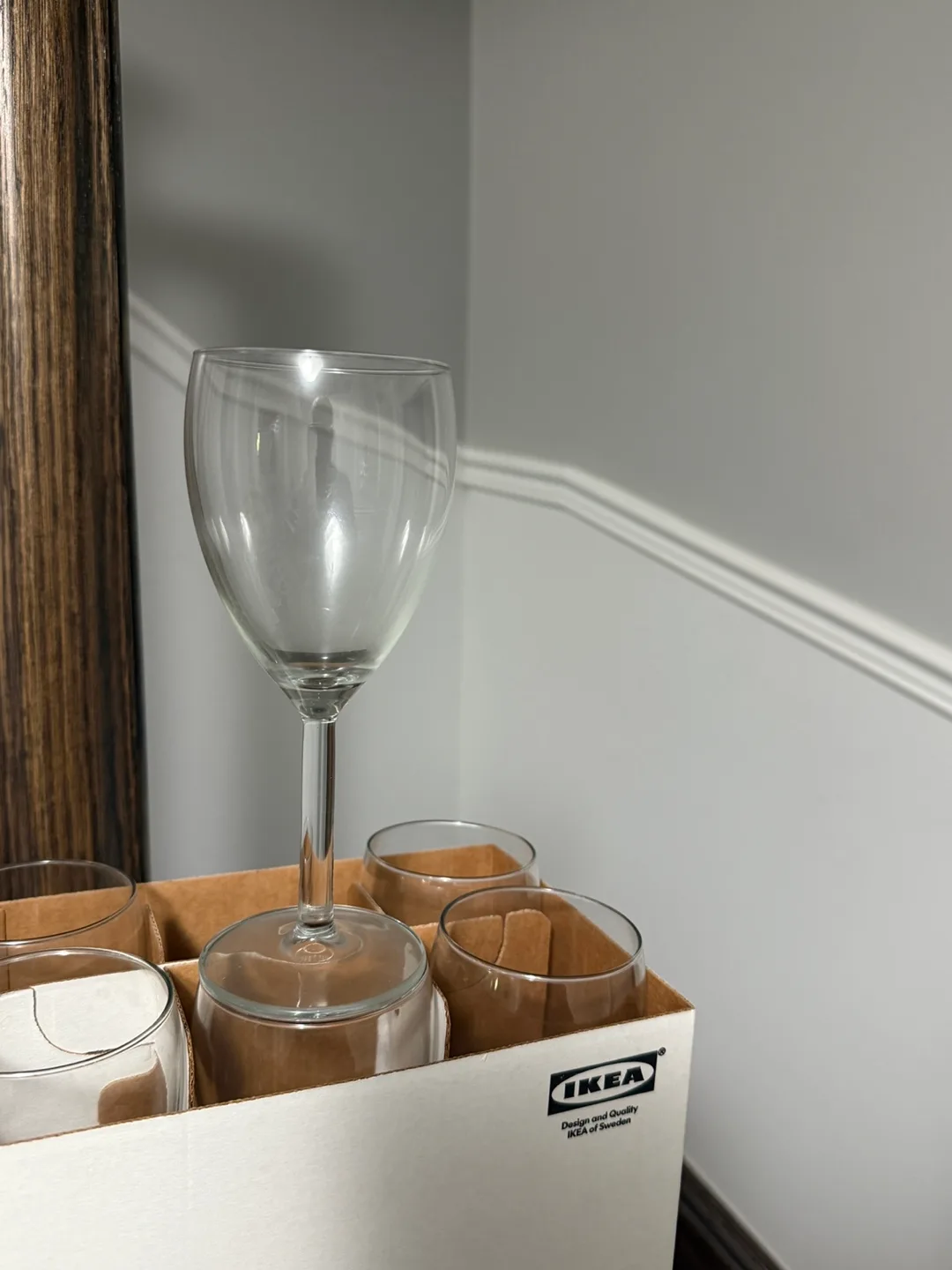 [NEW in Box] IKEA SVALKA Wine Glasses (6) Clear Glass thumbnail