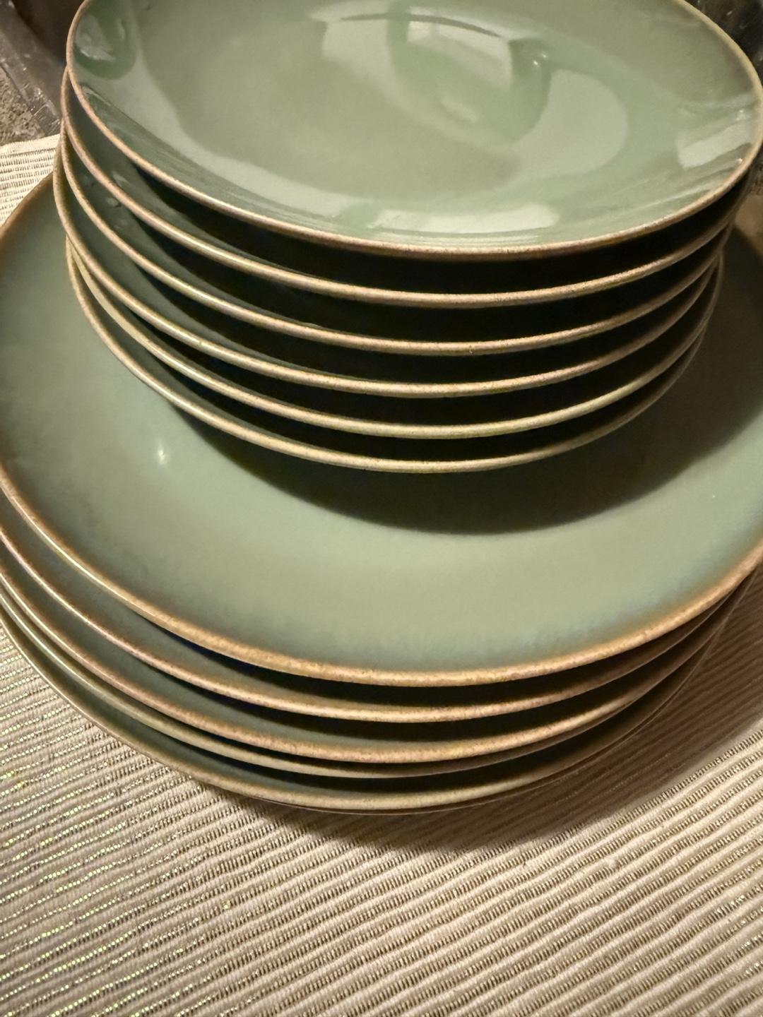 Set of 12Green Dinner Plates - photo 2