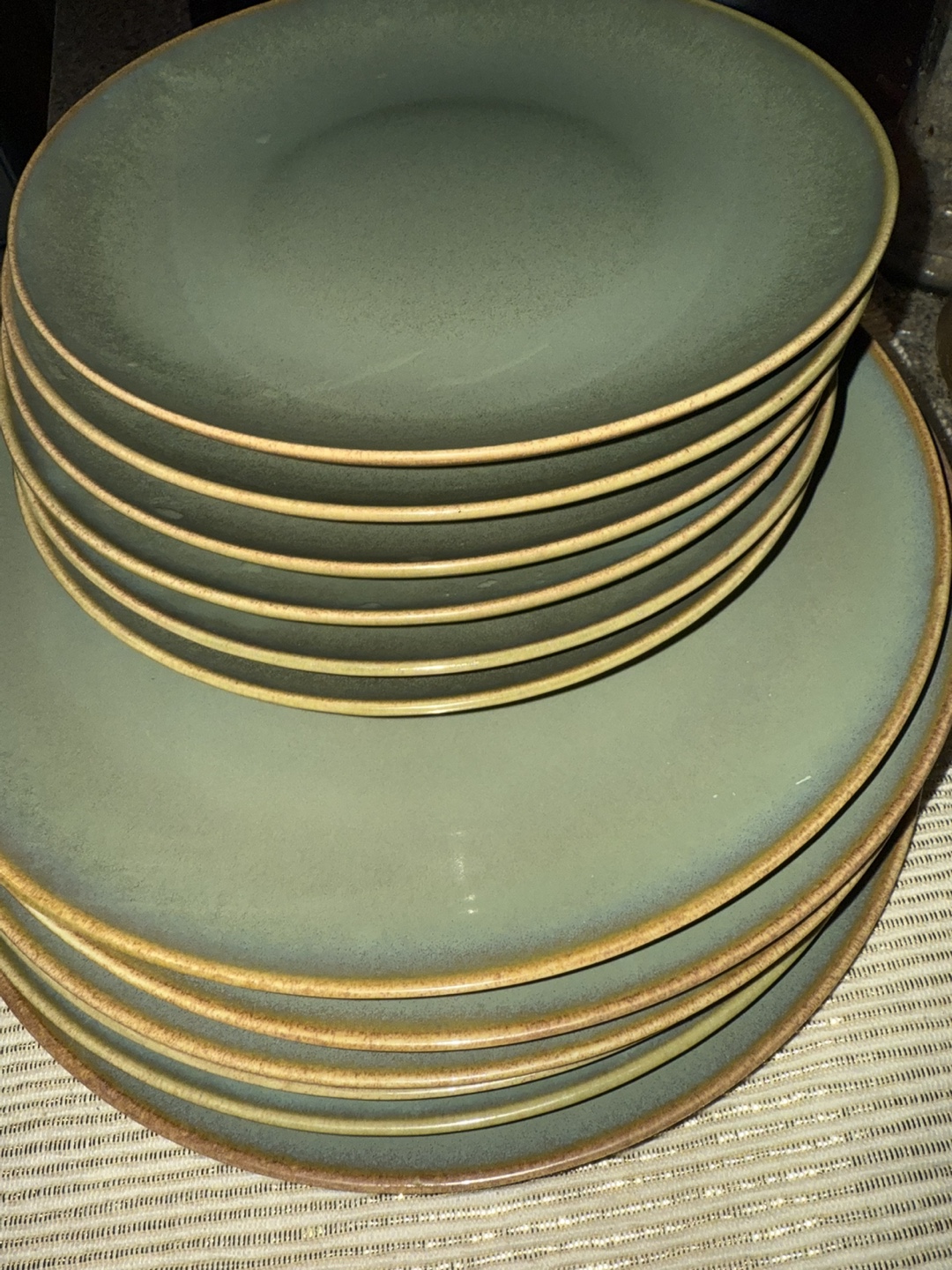Set of 12Green Dinner Plates - photo 3