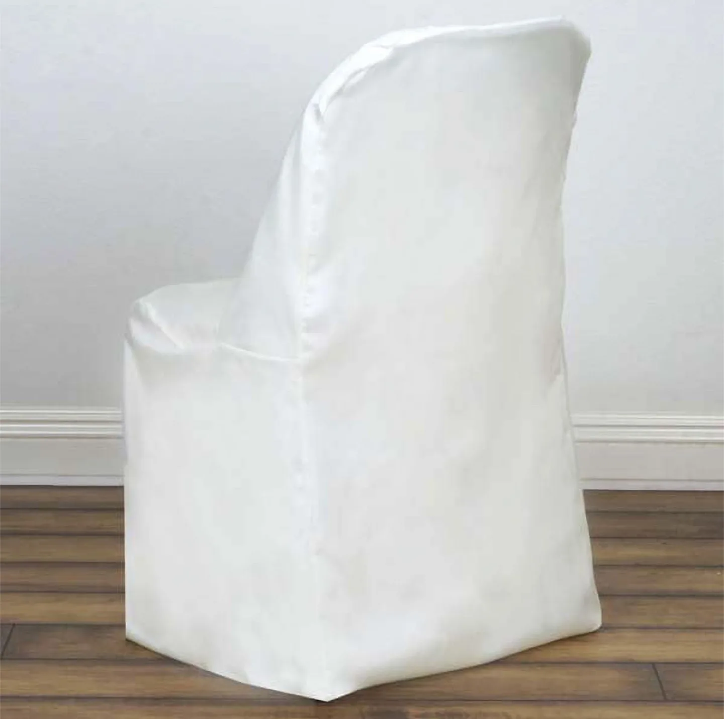 40 PC Shinny Satin Banquet Chair Covers Dinning Event Slipcover image indicator(2)