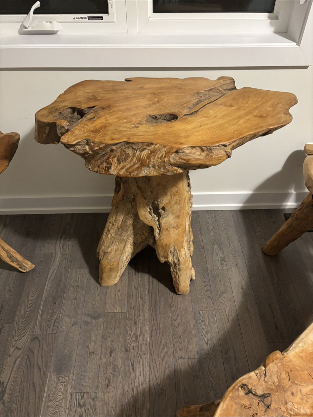 Unique Teak Root Stool & Table Set - photo 3