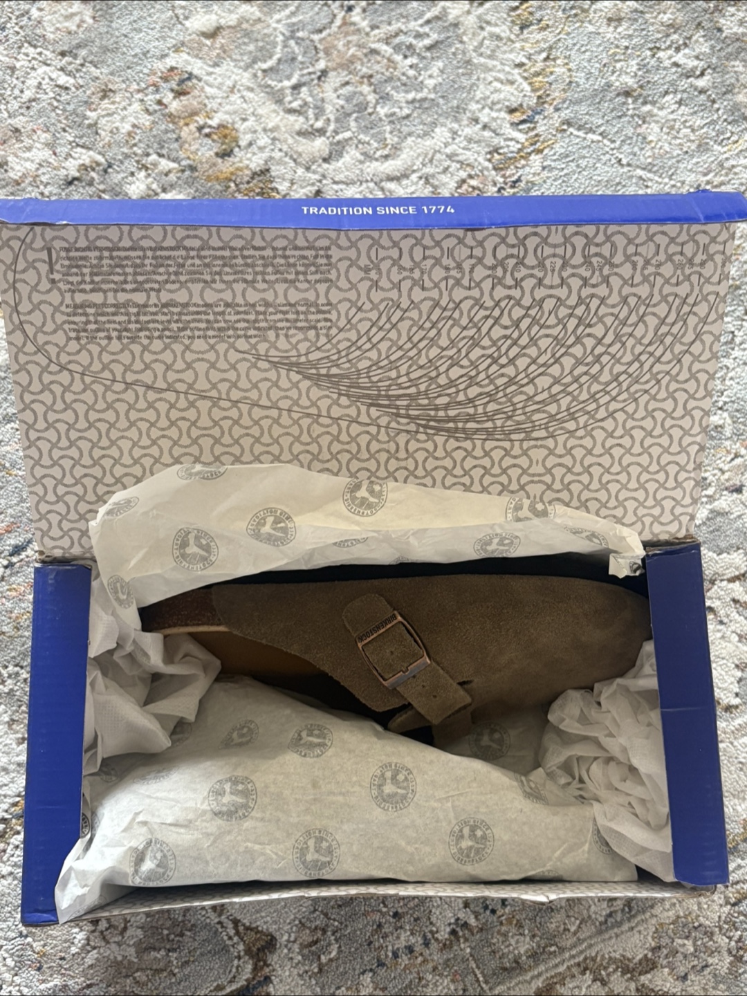 Birkenstock Boston Soft Footbed  Suede Taupe, Size 9W - photo 3