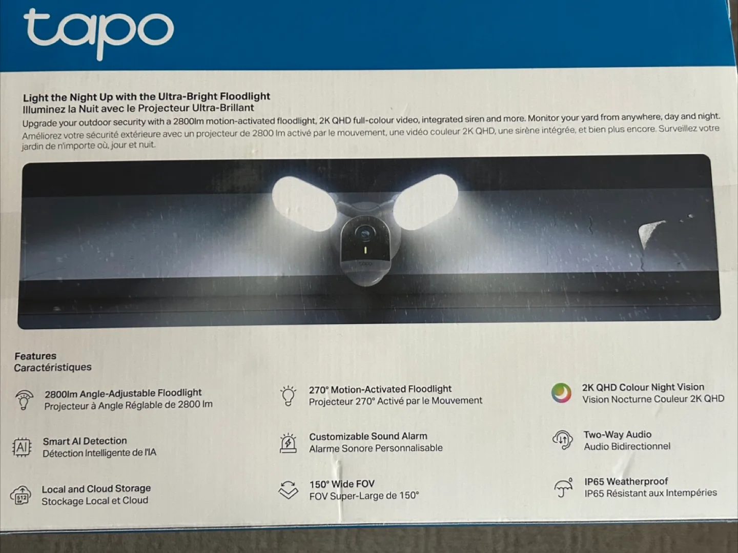 Brand New Tapo C720 TP-Link Ai Smart Outdoor Security Floodlight image indicator(10)
