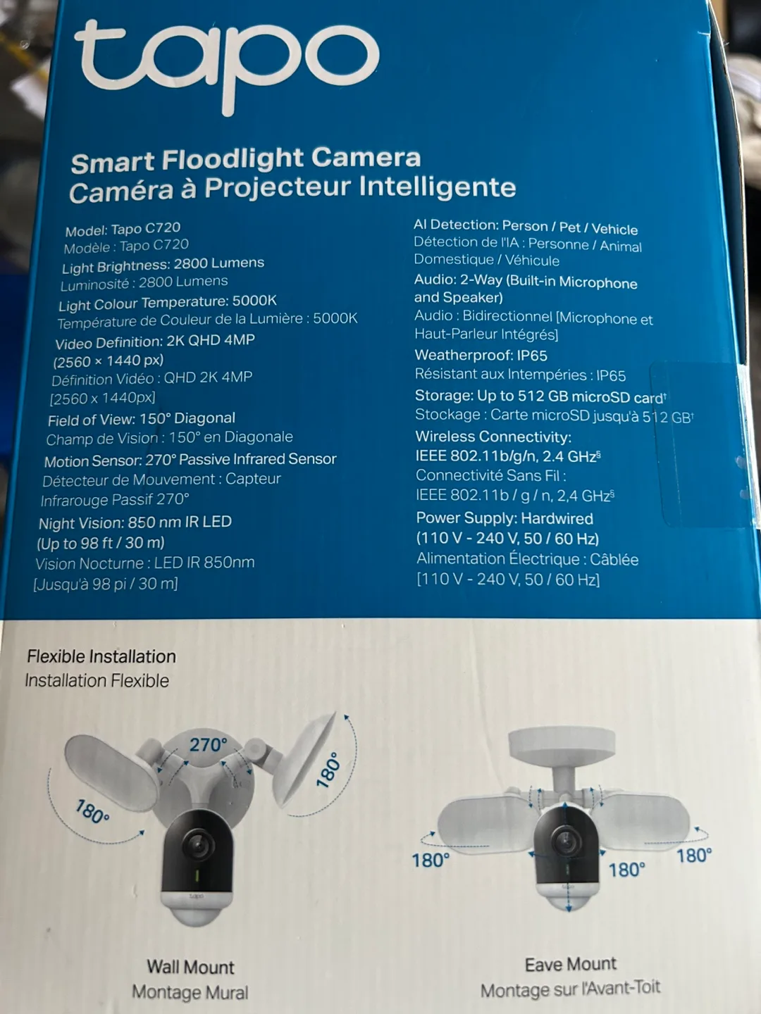Brand New Tapo C720 TP-Link Ai Smart Outdoor Security Floodlight image indicator(9)
