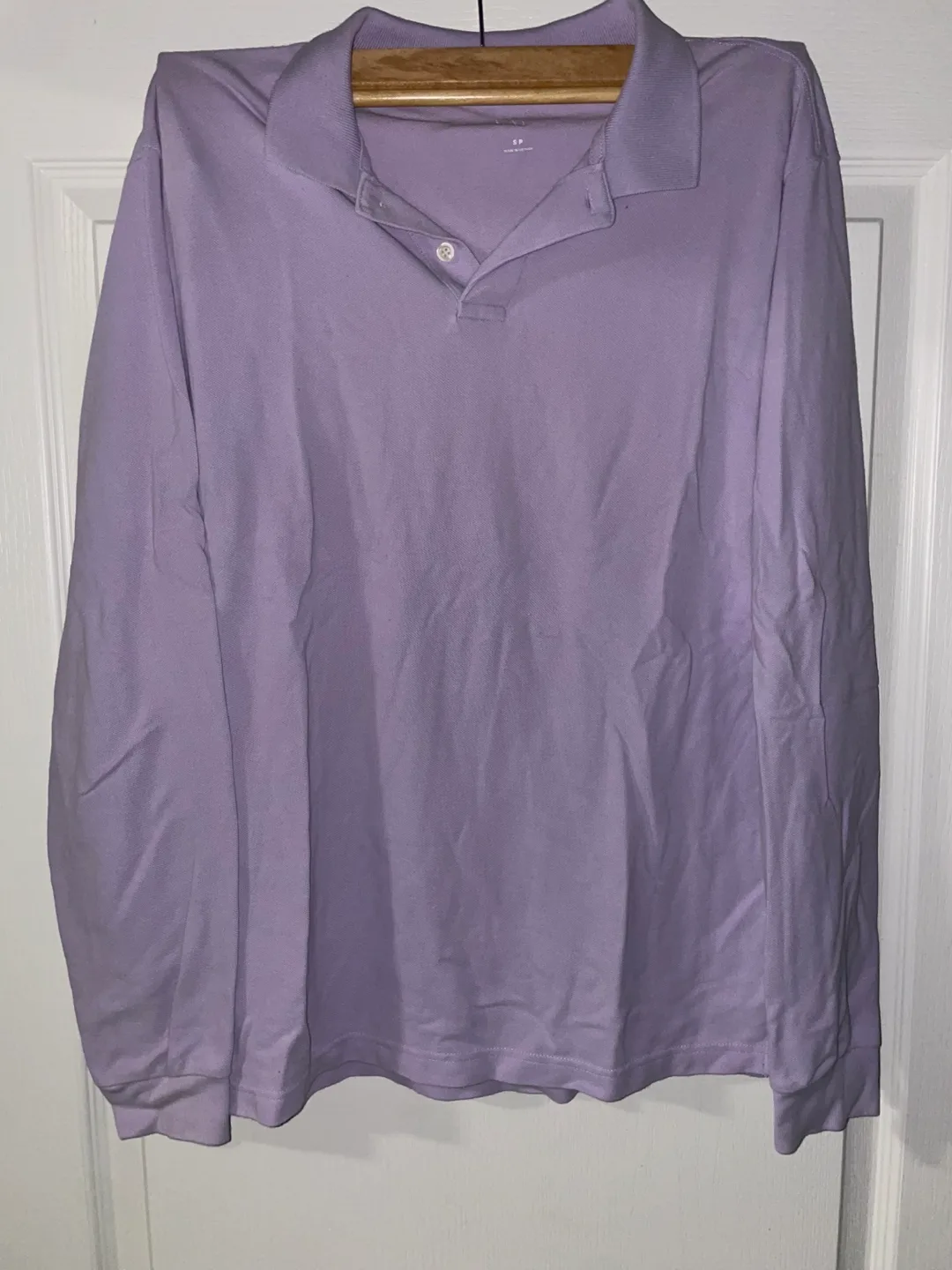 GAP Purple Long Sleeve Polo Shirt thumbnail