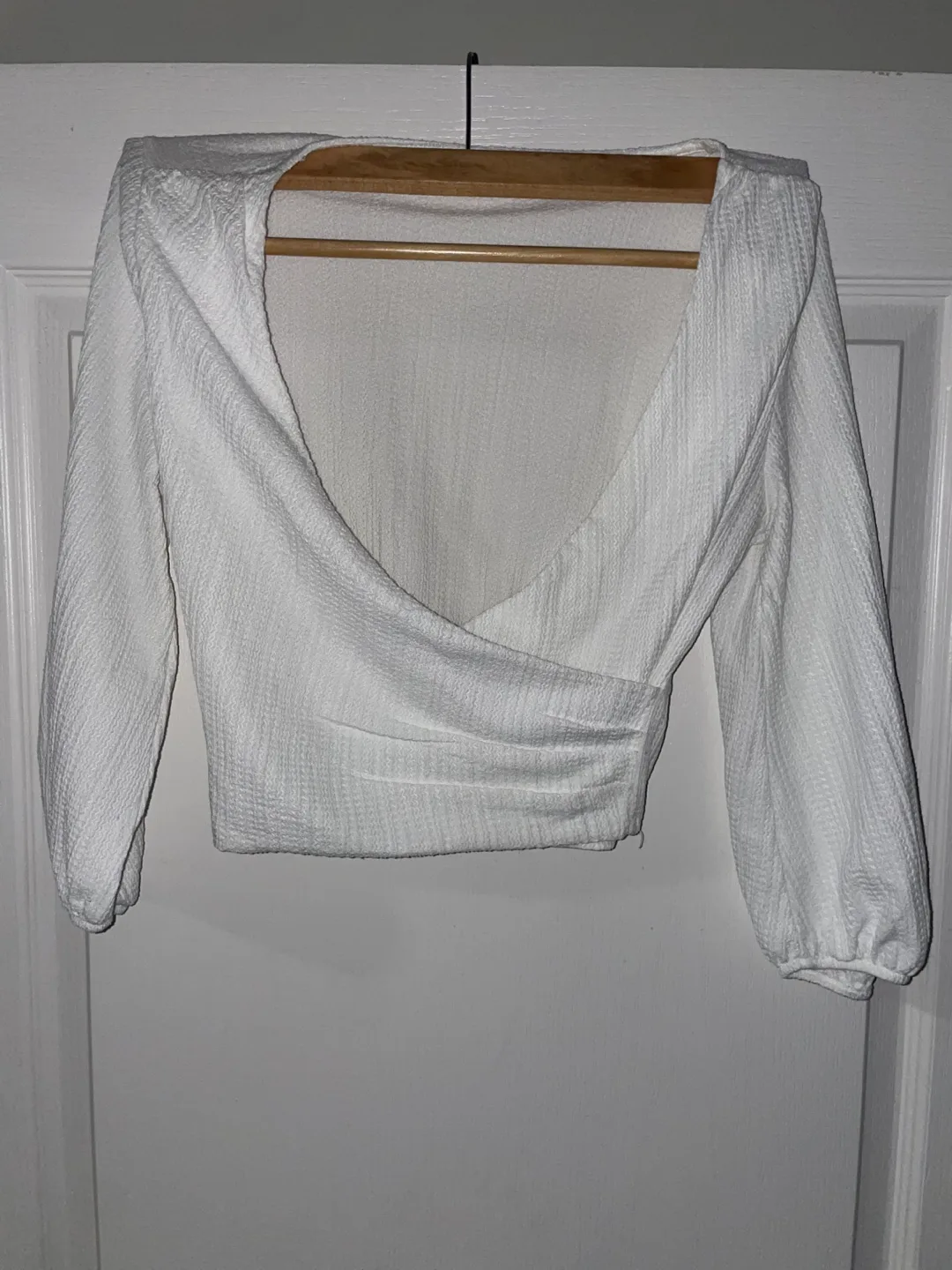 Bershka White Long Sleeve Top thumbnail