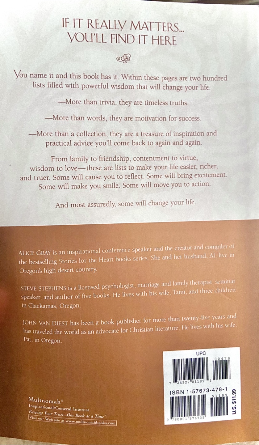 Lists to Live By: The First Collection Books - photo 2