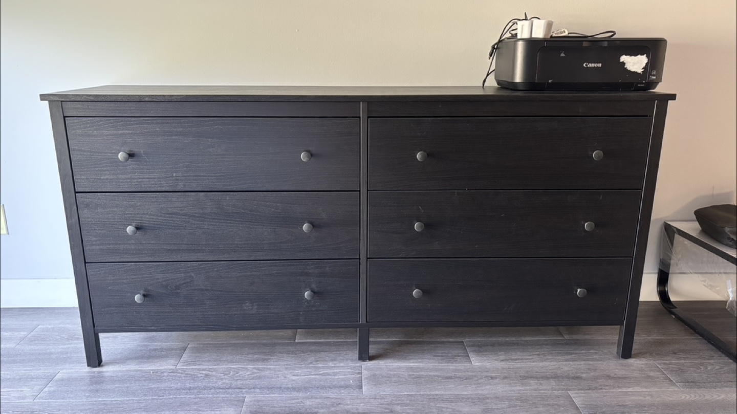 IKEA Black 6-Drawer Dresser