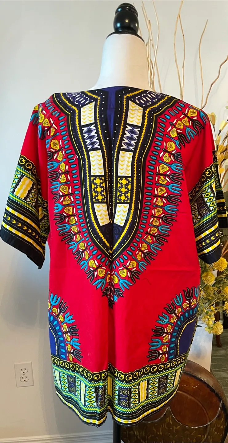 Dashiki Shirt - Red, Yellow, Blue thumbnail