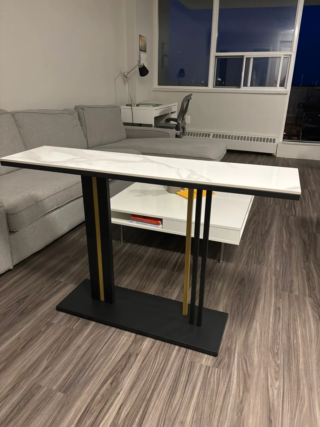 Fativo Marble Hallway Console Table, 46x12" image indicator(3)