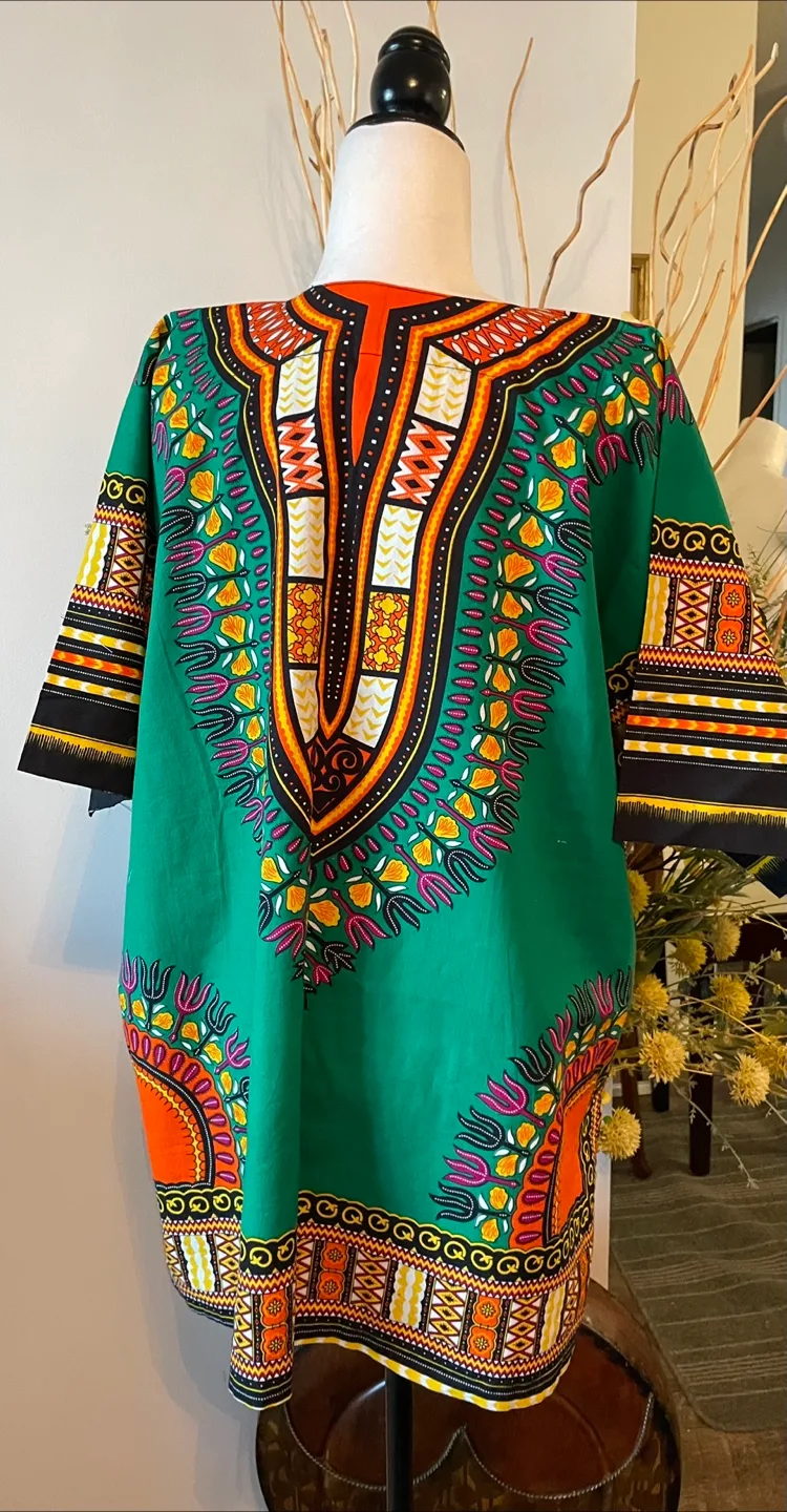Green African Dashiki Shirt thumbnail