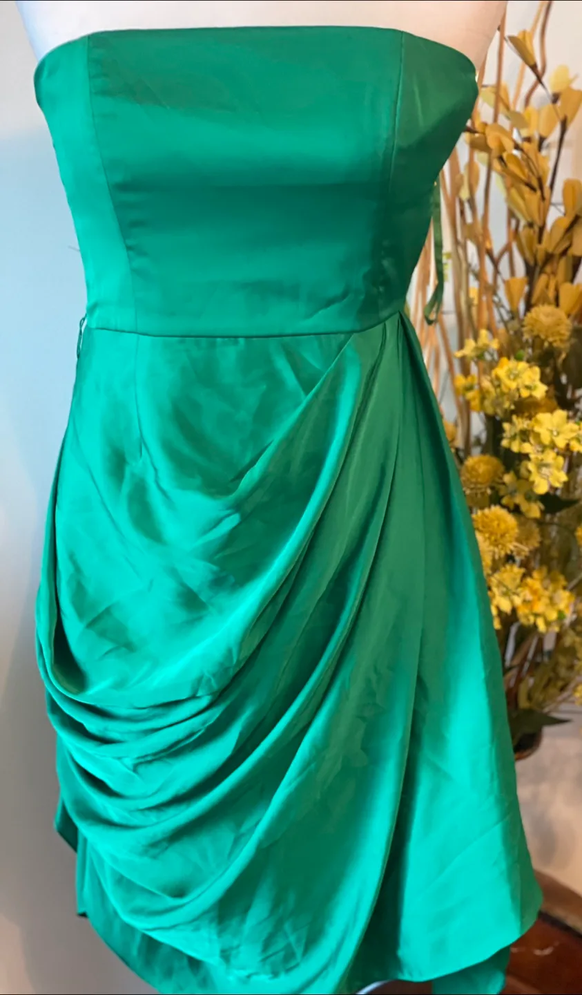 Green Strapless Dress thumbnail