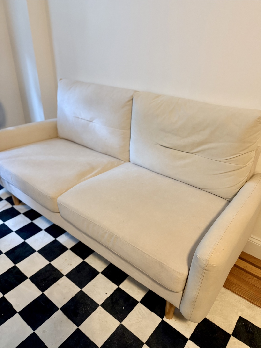 Beige Loveseat Sofa - photo 2