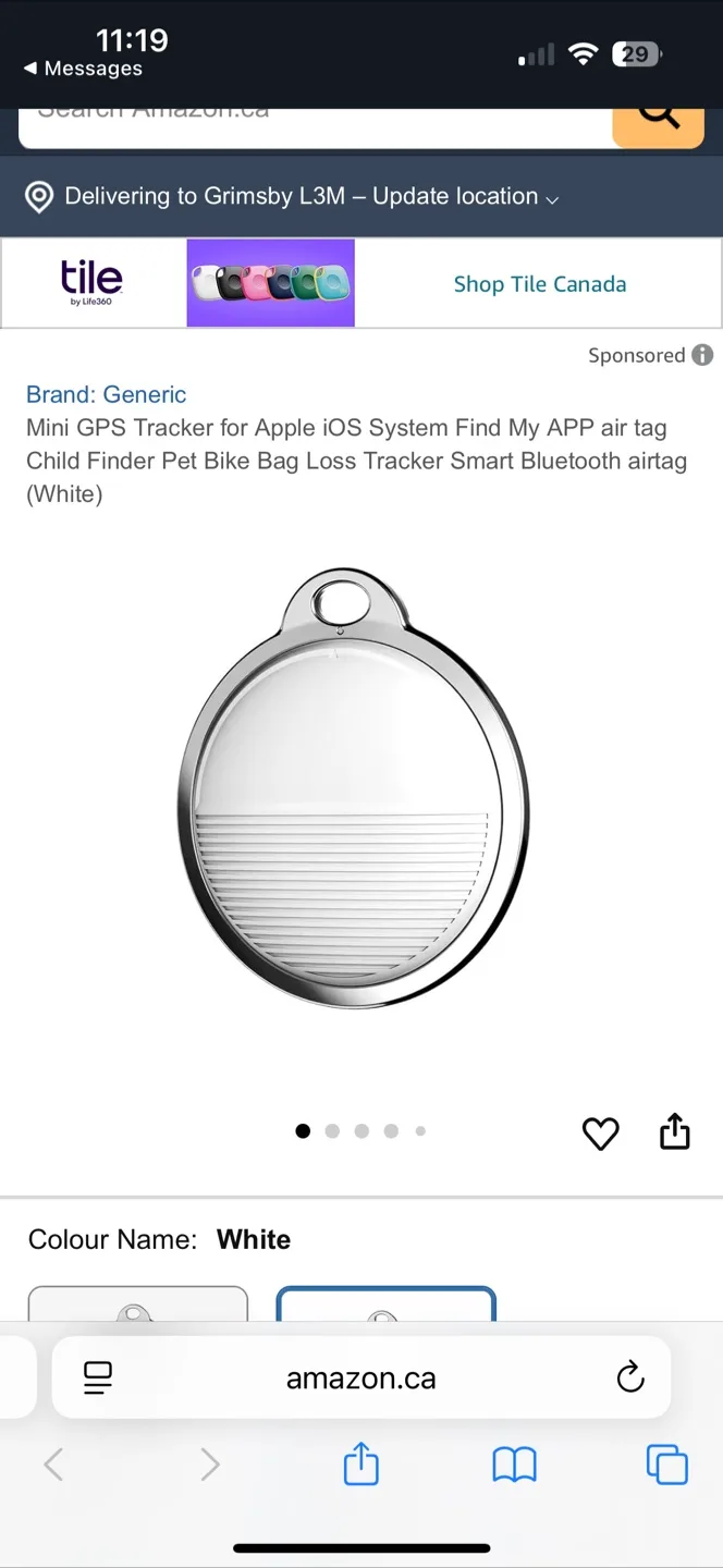 New Mini GPS Tracker for Apple AirTag - White thumbnail