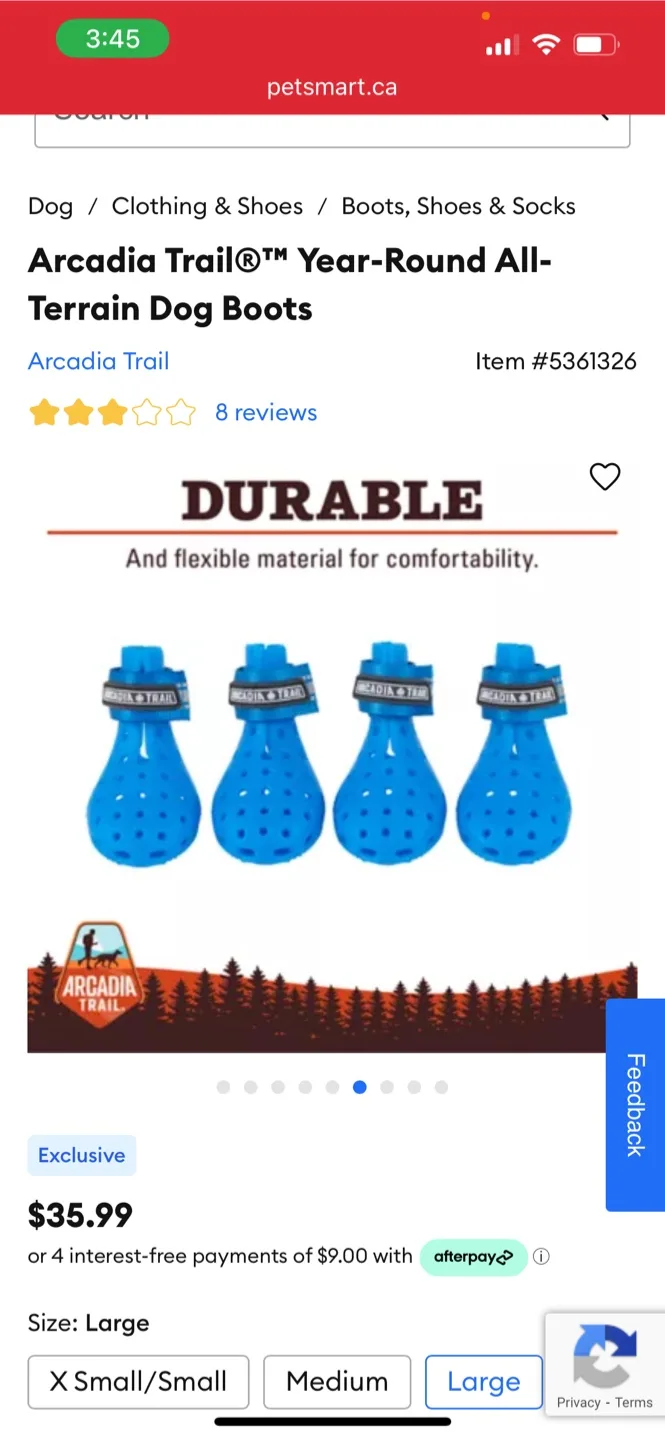 Arcadia Trail Dog Boots - Large, Blue 🥕 thumbnail