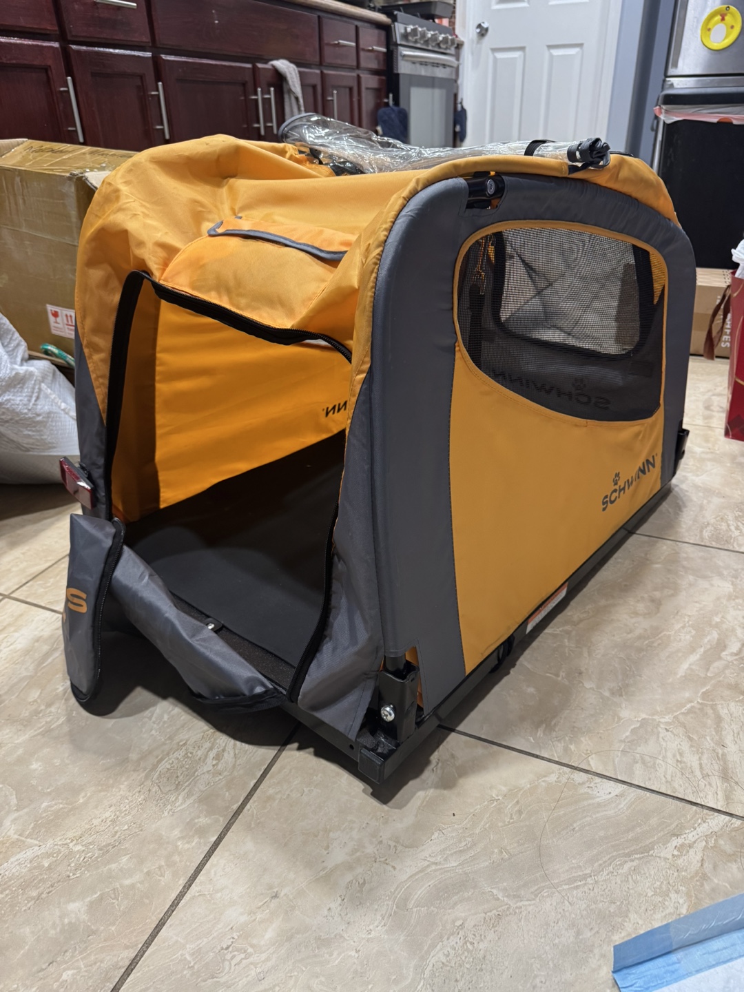 Schwinn Rascal Pet Bike Trailer - Yellow/Gray - photo 3